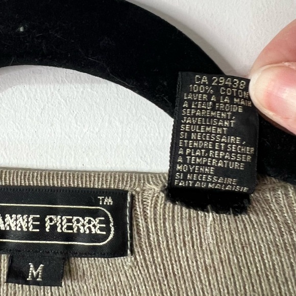 Jeanne Pierre light green / khaki longsleeve sweater with ribbed hem, loose fit - Picture 3 of 4